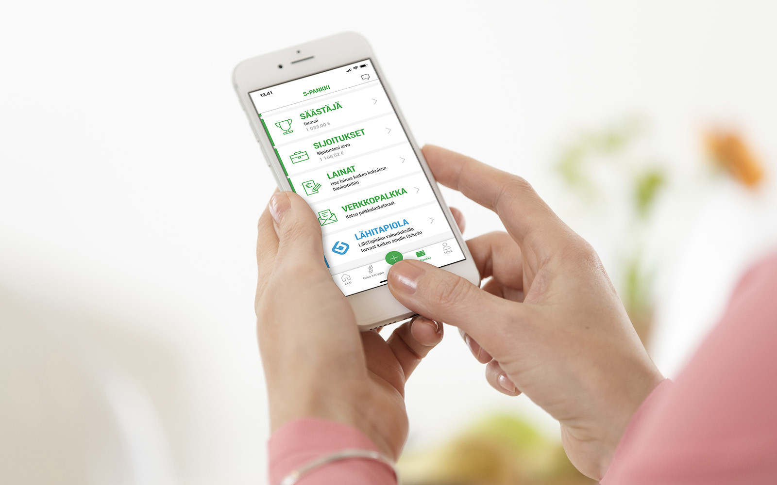 Uusia ominaisuuksia S-mobiiliin: verkkopalkka ja kortin tunnusluvun tarkistus  S-Pankki