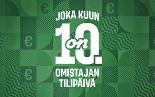 Joka kuun 10. on omistajan tilipäivä